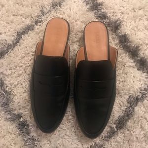 J crew black loafer mule